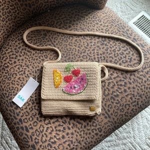 NWT Sak small shoulder bag with beaded fruit